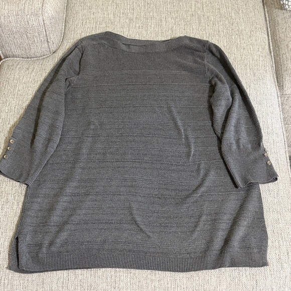 Apt. 9 Sweaters - Apt. 9 Charcoal Gray Textured Knit Sweater XL Lightweight Minimalist Workwear